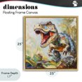 thumbnail image 4 of Stupell Industries Bohemian Enchanting T-Rex Roar Gold Floating Frame Canvas Art, 25 x 25, by Creative Studio, 4 of 8