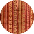 thumbnail image 1 of Ahgly Company Indoor Round Oriental Orange Industrial Area Rugs, 6' Round, 1 of 4
