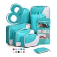 thumbnail image 1 of OlarHike 8 Set Packing Cubes for Travel Luggage Organizer Bags for Travel Accessories Travel Essentials Travel Cubes for Carry on Suitcases (Turquoise), 1 of 5
