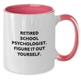 thumbnail image 3 of Funny Gifts from Friends for School Psychologist, Figuring It Out - Two Tone Coffee Mug, Graduation Unique Gifts, 3 of 5