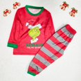 thumbnail image 4 of Christmas Pajamas for Family Matching Pjs Xmas Set Long Sleeve Shirts Striped Pants for Christmas Sleepwear, 4 of 4