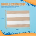thumbnail image 4 of Island Retreat All-Weather Outdoor Reversible Table Mat - Champagne and White Stripe - Set of 6, 4 of 7