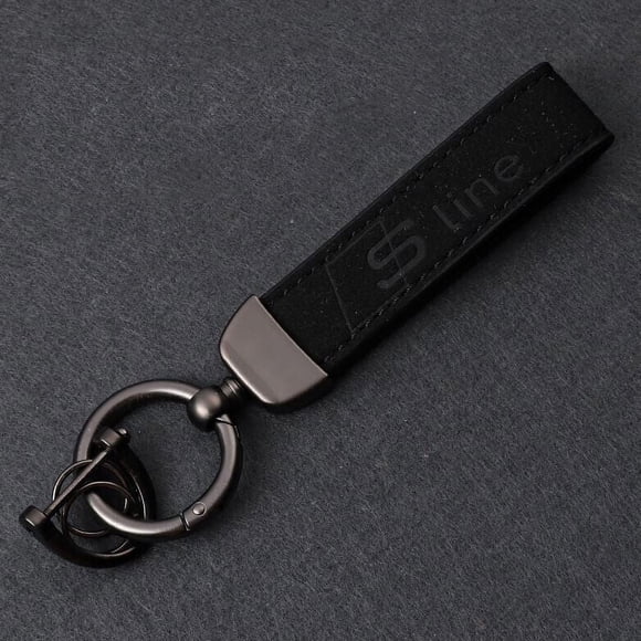 Porte-clés pour Audi S Line Porte-Clés Accessoires Auto Alcantara Noir
