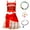 D025-Red, variant on Jurebecia Princess Costume Two-Pieces Crop Top Skirt Outfit Set Birthday Party Clothes