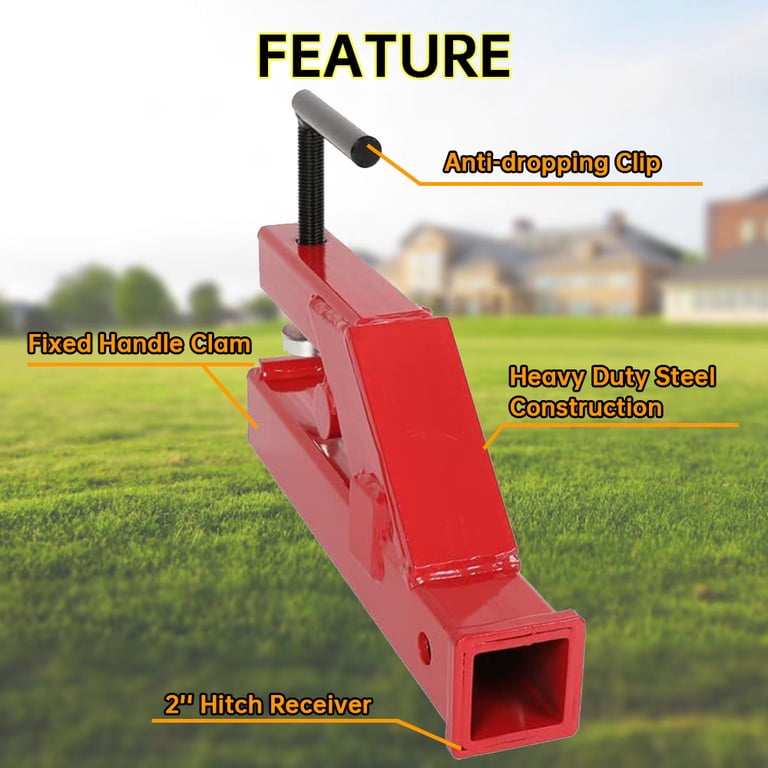 Buy BLACKHORSE-RACING Clap on Trailer Hitch Receiver 2 Deere Bobcat Tractor Bucket Trailer