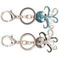 thumbnail image 3 of 2PCS Octopus Rhinestone Keychain Key  Bag Charm Pendant, Exquisite and Beautiful, Inlaid with Rhinestones, Portable and Easy to Install, 3 of 8