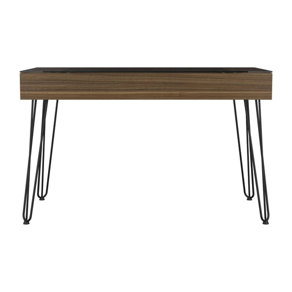 Glass Top Desk - One Drawer Design - Office Tasks - Long - standing Utility