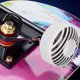 thumbnail image 4 of 4pcs 95A PU Double Rocker Skateboard Wheels White Stripe 52x30mm Low Speed Sliding Wheels, 4 of 4