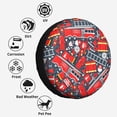 thumbnail image 6 of Kdxio Fire Sign for Tire Cover Wheel Protectors Tyre Covers Weatherproof Wheel Covers Universal Fit for Trailer Rv SUV Truck Camper Travel Trailers 14 inch, 6 of 8