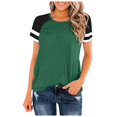 thumbnail image 2 of Tumotour Summer Tops For Women Solid Sports Shirt Short Sleeve Round Neck Top 2025 Spring Cute Casual Outfits Shirts Vacation Clothes Pullover Tops, 2 of 6