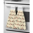 thumbnail image 2 of Dachshunds With Red Hearts Hand Towels For Bathroom Absorbent Microfiber Ki, 2 of 6