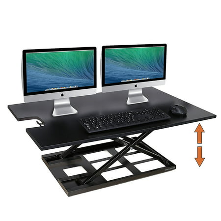 Standing Desk Converter-INNOVADESK 36-24 inches- Standing drafting table -Desktop converter to stand up - Laptop desk riser- The Best Adjustable Standing Desktop-Desktop adjustable standing