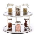 thumbnail image 6 of Clearance 2 Tier Lazy Turntable Lazy Organizer Use For A Organizer Or Kitchen Cabinet Organizers Stain for Home & Kitchen Silver, 6 of 7