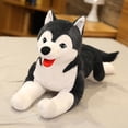 thumbnail image 4 of Set de regalo de peluche para bebés con forma de perro husky realista de 70 cm para niños, 4 of 5
