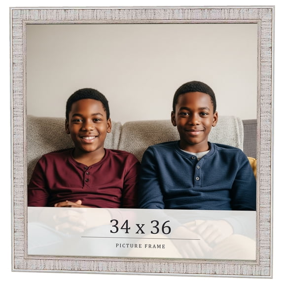34x36 Frame White Real Wood Picture Frame Width 0.75 inches | Interior Frame Depth 0.5 inches |