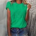 thumbnail image 2 of Camisetas con cuello redondo y estampado de Pascua para mujer, blusas femeninas cómodas a la moda, Tops Fridja bn2826, 2 of 6