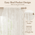 thumbnail image 5 of DONGPAI Floral Lace Outdoor Sheer Curtains 2 Panels with Romantic Ruffles, Lightweight Airy Sheer Voile Drapes for Patio Gazebo, Bedroom and Wedding Backdrop, 52" x 84", White, 5 of 8