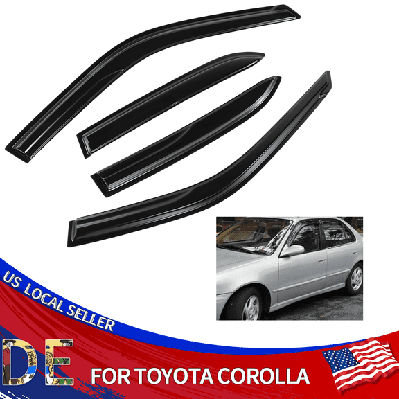 For 98-02 Toyota Corolla Sedan Window Visors Wind Deflector Vent Guard Rain Sun*