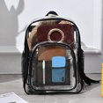 thumbnail image 3 of OUNONA PVC Transparente Con Ajustables Cómodas Y Jelly Backpack Negro, 3 of 8