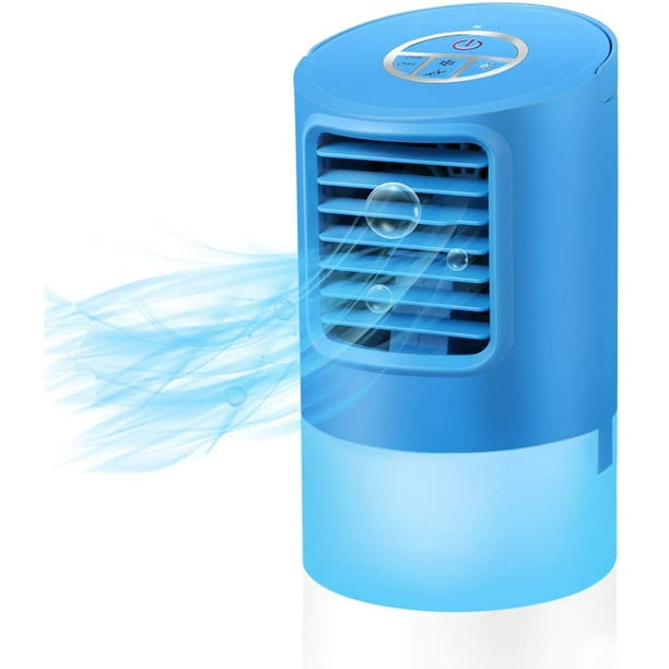 Portable Conditioners Fan, VOSAREA Personal Air Cooler Mini Space Evaporative Air Cooler with 3 Wind Speeds Small Desktop Cooling Fan Quiet Air Humidifier Compact Air Cooler for Room, Home, Office -