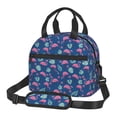 thumbnail image 1 of Lsque Plants And Flamingos Pattern Lunch Bag ,Insulated Lunch Box, Small Leakproof Cooler Food Lunch Containers Reusable High Capacity Lunch Tote Bags, 1 of 7