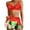 Red, variant on QUNYINEY Hawaiian Swimsuits for Curvy Women Bikinis Spaghetti Straps Bathing Suit High Waisted Two Piece Swimsuit Sets