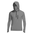 thumbnail image 4 of Mens Sun Shirts UV Protection Long Sleeve Quarter Zip Thumb Holes Hooded Top UPF 50+ Lightweight Breathable Shirt with Face Cover, 4 of 9