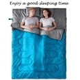 thumbnail image 5 of Double Sleeping Bag for Two Adults, Queen Size XL, 3-Season, Waterproof, Semi-Rectangular, Lake Blue Grey, 5 of 7