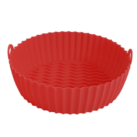 

Julam Air Fryer Baking Pan | Reusable Non-Stick Air Fryer Silicone Pan | Safe and Non-Toxic Air fryers Oven Accessories Round Tray