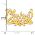 thumbnail image 4 of 14k Yellow Gold Satin Diamond-cut Heart Name Plate XNA177Y, 4 of 4