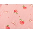 thumbnail image 3 of Beezizac Baby/Toddler Girl Pajamas Summer Cute Peach Sleep Short Sleeves Set Soft Outfit Little Kid Pjs Size 10, 3 of 7