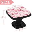 thumbnail image 4 of 4 Pcs Square Cabinet Handle Cupboard Knob Drawer Pulls Handle Valentine's Day Drawer Knobs with Screws Furniture Decoration, 4 of 7