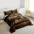 thumbnail image 3 of jejeloiu Woodland Animal Wolves Bedding Comforter Set,Rustic Farmhouse Cabin Twin Comforter Sets,Old Bran Door Bedding Set For Boys Teens,Luxury Bedroom Decor Reversible,2 Pieces, 3 of 8