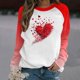 thumbnail image 1 of Prendas y chaquetas informales sin capucha de manga larga para mujer, jersey de cuello redondo y manga larga, top informal de poliéster con estampado de San Valentín para mujer, 1 of 5