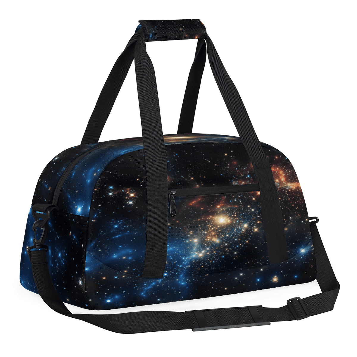 Herdesigns Galaxy Pattern Sports Duffle Bag for Women & Men, Space Gym Bag Dance Bag Overnight Bag Carry On Weekender Travel Bag