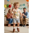thumbnail image 6 of BemeyourBBs 2Pcs Toddler Baby Boy Birthday Outfits 1 2 3 4 Years Old Birthday Summer Clothes Party Animal Short Sleeve Letter Print T-Shirt Shorts Set, 6 of 9