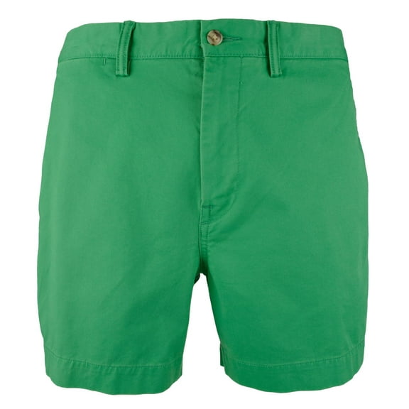 POLO RALPH LAUREN Men's Classic Fit Stretch 6" Flat Front Chino Shorts Green 40