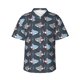 thumbnail image 1 of Balery Cute Shark Camisas hawaianas de manga corta para hombre, camisas playeras de corte holgado, camisas de vacaciones con botones,Small, 1 of 7