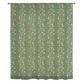 thumbnail image 2 of Sage Green Floral Sheer Curtains 96 Inches Long, Spring Flowers Light Filering Curtains, Privacy Drapes Simi Floor to Veiling Curtain for Living Room Bedroom Large Window Treatment, 2 of 9