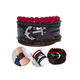 thumbnail image 1 of Pulsera Ancla Xtellar Cuerda Cuero Cuentas 4 En 1 Vintage Unisex Largo 6 cm, 1 of 4
