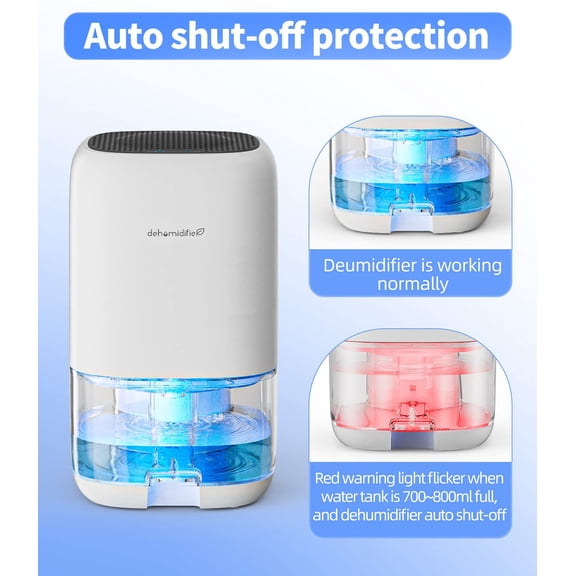 35 OZ Small Dehumidifiers for Room for Home, Quiet with Auto Shut Off, Dehumidifiers for Bedroom (280 sq. ft), Bathroom, RV, Closet
