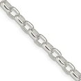 thumbnail image 2 of 925 Sterling Silver 4.4mm Oval Rolo Chain Bracelet, 2 of 4