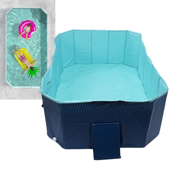 Piscina Plegable Para Niños Material De PVC Engrosado Diseño No Inflable Juego Acuático Familiar Portátil Y Conveniente Al Aire Adecuado Libre Para Niños Y Familias