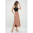 thumbnail image 3 of Women's Plain Smocking Flair Bell Bottom Skirt for Casual and Daily Dresses(Latte X-Large Size), 3 of 6