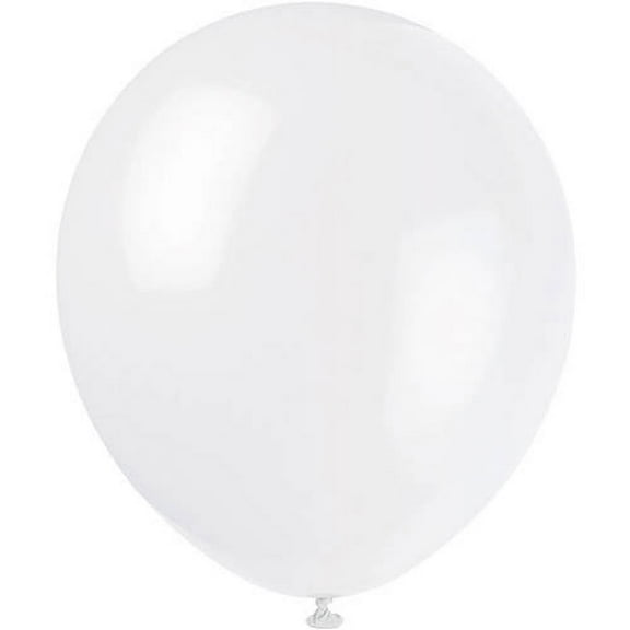 9" Latex White Balloons, 20ct