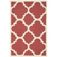 thumbnail image 2 of SAFAVIEH Cambridge Justine Geometric Wool Area Rug, Rust/Ivory, 8' x 8' Round, 2 of 10