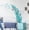 Turquoise, variant on Decal ~ Feather with Birds: Wall Decal Turq 20" x 40"