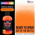thumbnail image 4 of U.S. Art Supply Ready to Spray Neon Orange Special Effects Acrylic Airbrush Paint - 8oz Bottle, Professional Grade Non-Toxic Water-Based Colors for Vibrant & Permanent Results, 4 of 4