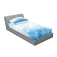 thumbnail image 2 of Ambesonne Nature Fitted Sheet & Pillow Sham Set, Peaceful Fluffy Clouds, Twinxl, Blue White, 2 of 2