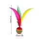 thumbnail image 3 of Volante de plumas coloridas con bola de esponja de alta elasticidad para juegos infantiles en interiores y exteriores, ligero y seguro para niños, 13 cm., 3 of 6